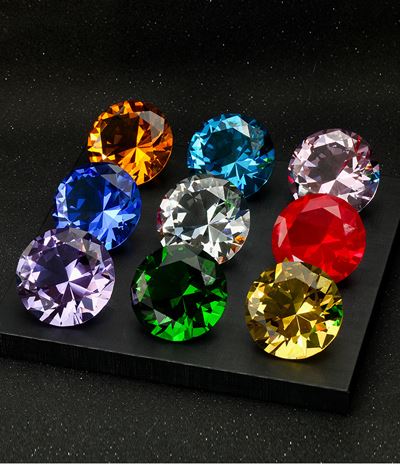Crystal diamond paperweight-1