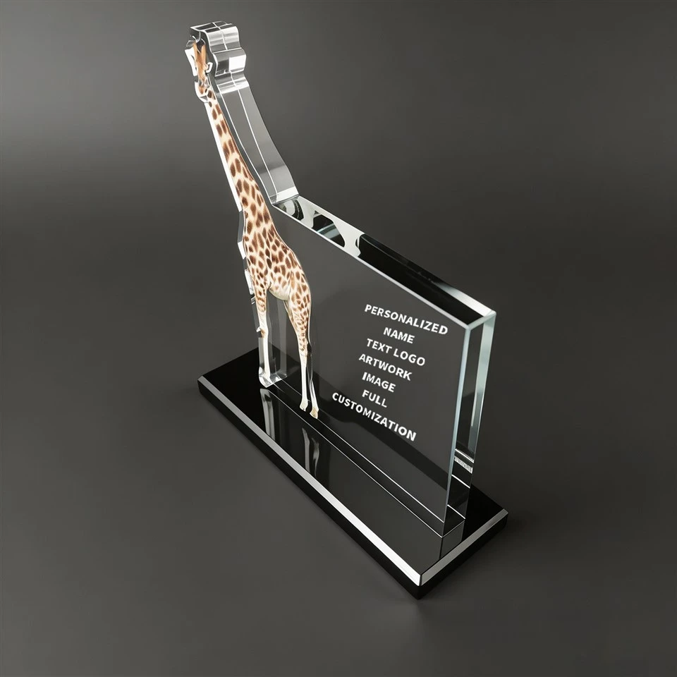 Giraffe Shaped Crystal Award factory